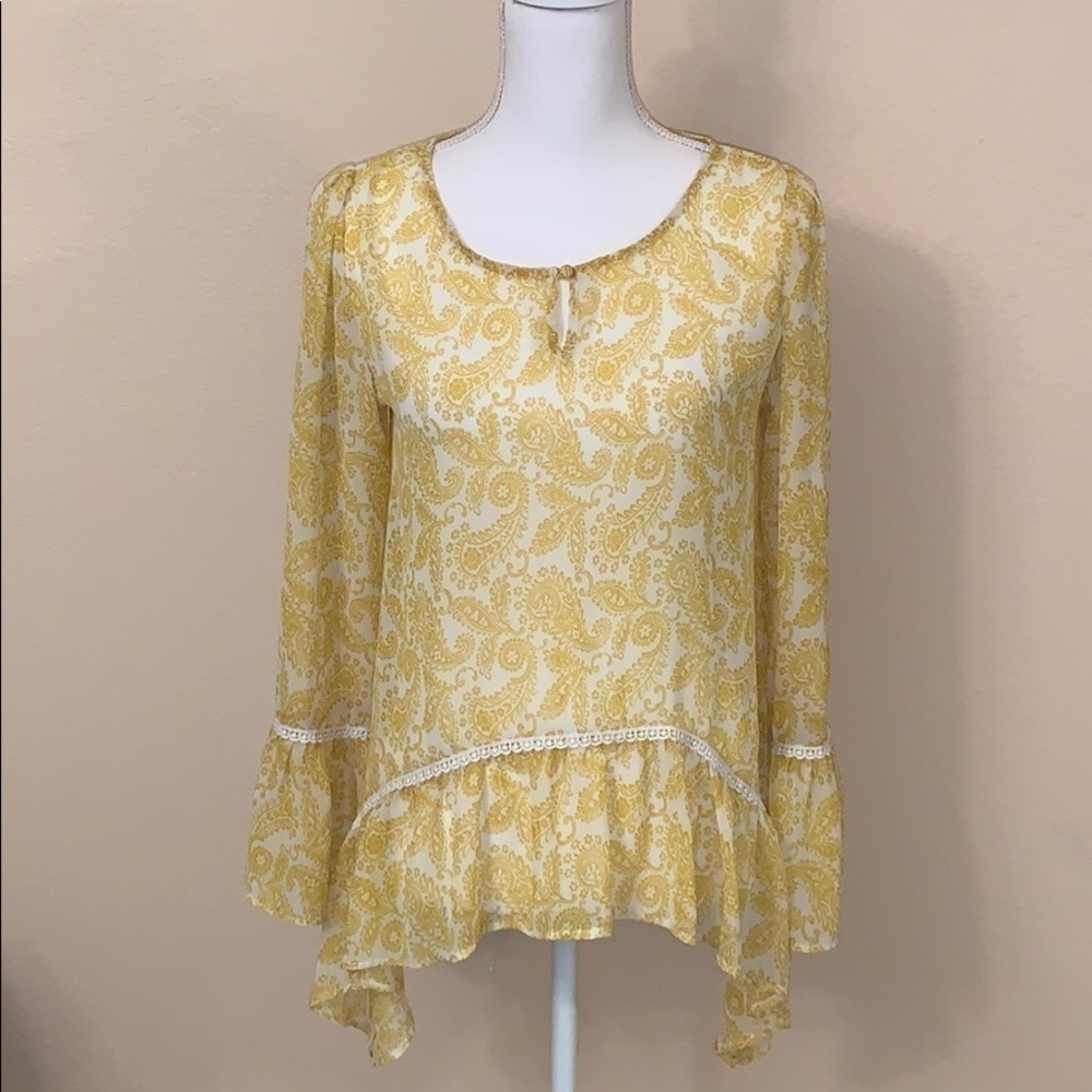 Kori America paisley print peplum blouse